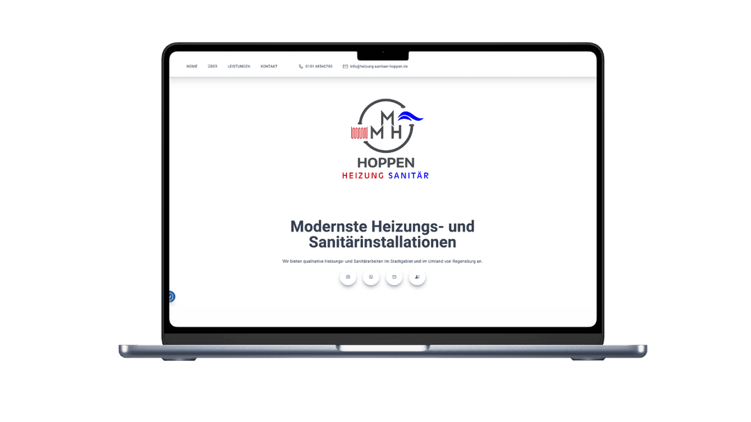 Hoppen Heizung Sanitär Website Preview